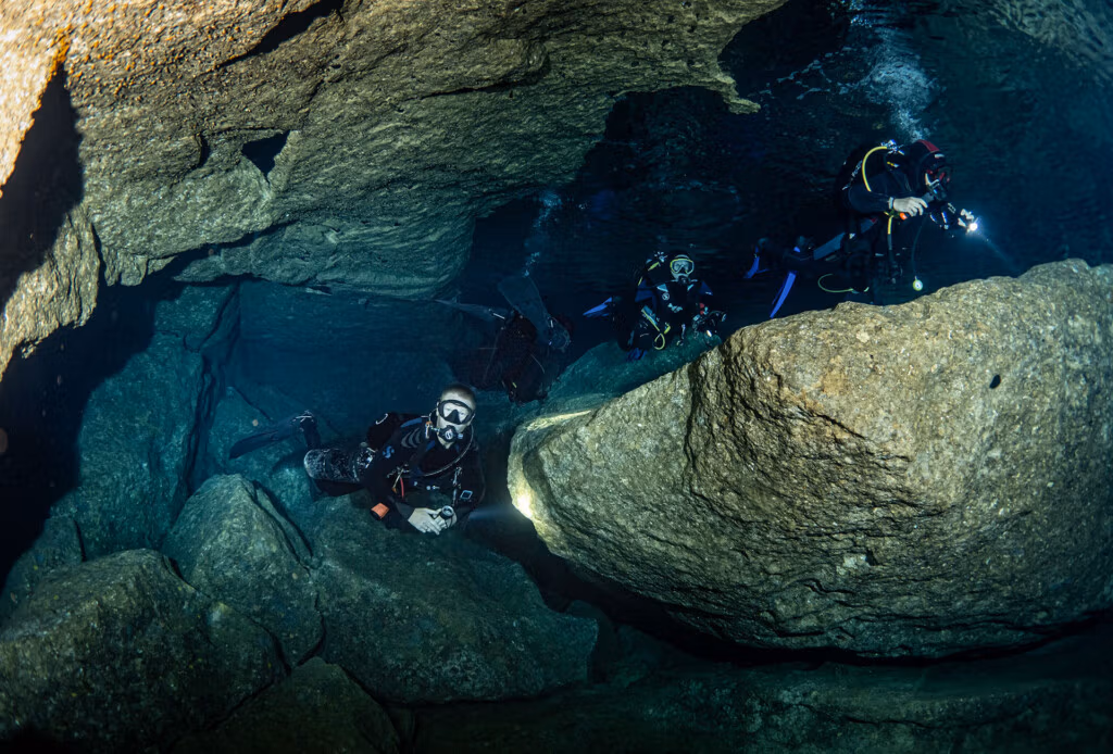 The shallow part of the Cathedral Cave in Gozo